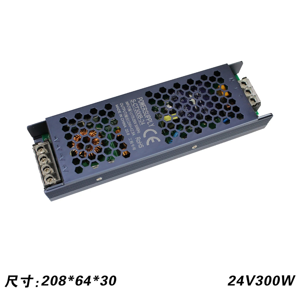 DC 12V 24V Switching Power Supply AC175-250V Mute Lighting Transformers 60W 100W 200W 300W 400W LED Light Driver Power Adapter