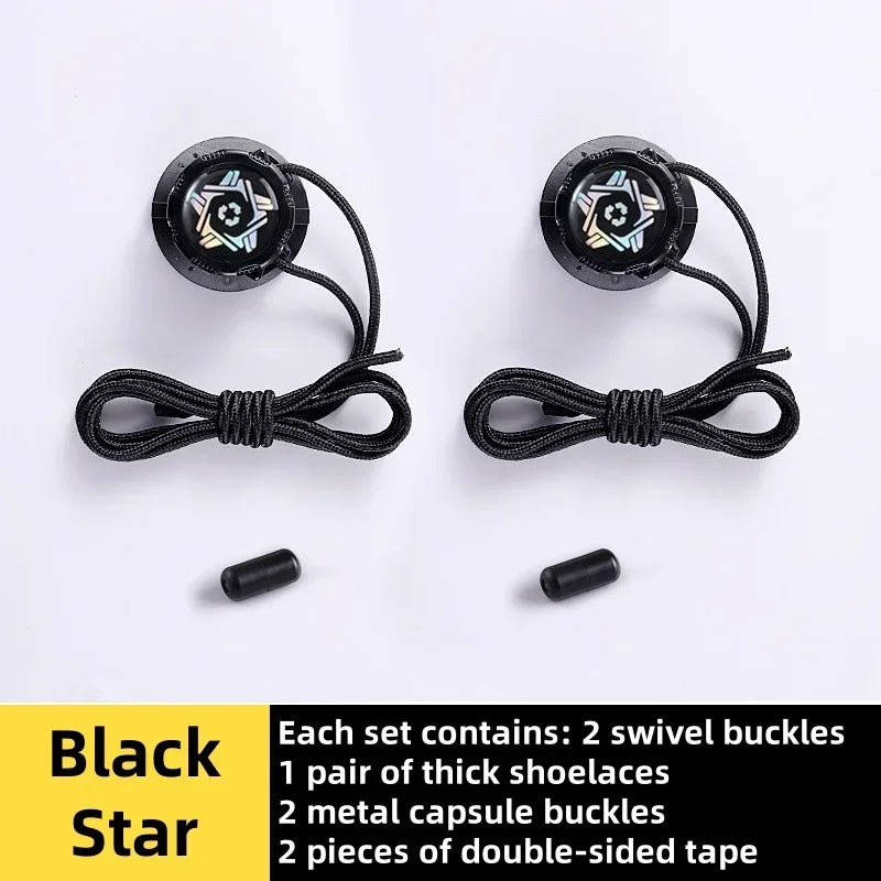 1 Pair of Sports Shoe Laces, Lace-free Swivel Buckle for Men and Women, Casual Lazy Shoes, Lace Accessories, Sports Shoe Laces
