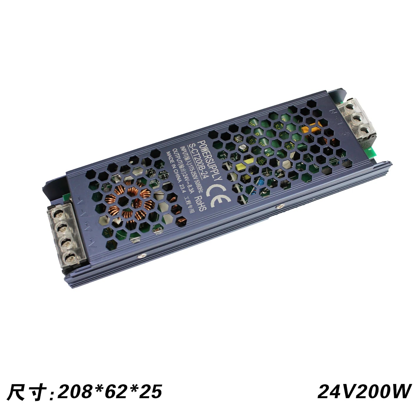 DC 12V 24V Switching Power Supply AC175-250V Mute Lighting Transformers 60W 100W 200W 300W 400W LED Light Driver Power Adapter