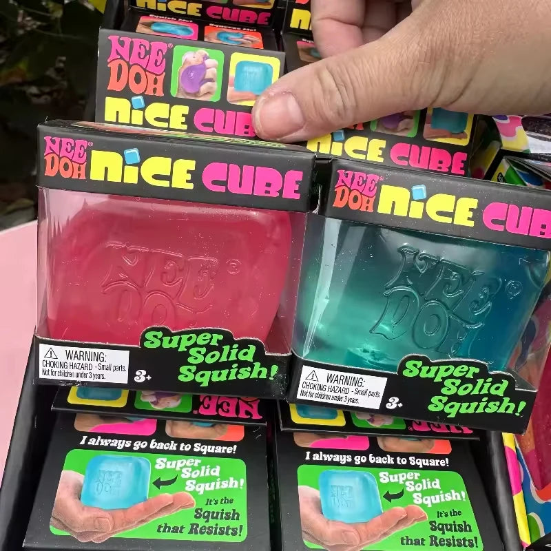 NEW Squishy Cube Fidget Toy –  Stress Relief,  Anxiety &  Focus  Booster, Soft Squeeze, Portable, Kids & Adults Fun, Sensory Toy