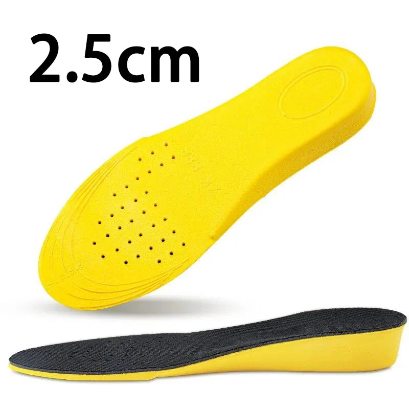 2Pcs/4Pcs New Comfortable Shock-absorbing Insole 1.5-3.5cm Height-increasing Insole Men Women Breathable Sports Insoles