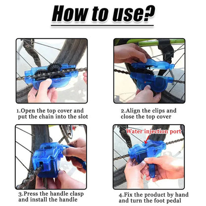 Bicycle Chain Cleaner Cycling Cleaning Kit Bike Wash Tool Set Bike Protection Oil Portable Outdoor Mountain Bicycle Repair Tools