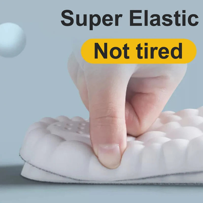 1Pair/2Pairs/4Pairs High Elasticity Latex Sport Insoles Soft Shoe Pads Arch Support Orthotic Insoles Breathable Deodorant Insole