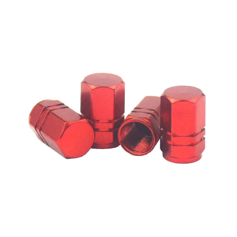 4Pcs Aluminum Tire Valve Caps Car Rim Plugs Tire Valve Cover valve stem Nipple Caps Motorcycle Car Wheel Plugs