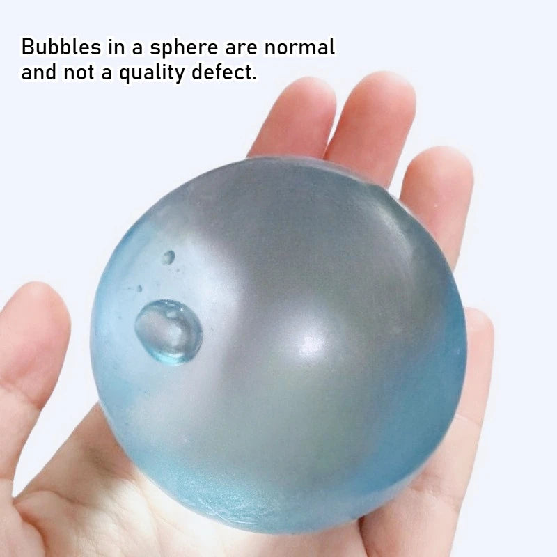 Blue Maltose Squishy Toy, Cute Mochi Anti Stress Fidget, Soft Simulated Transparent Ball Quick Rebound Decompression Toy