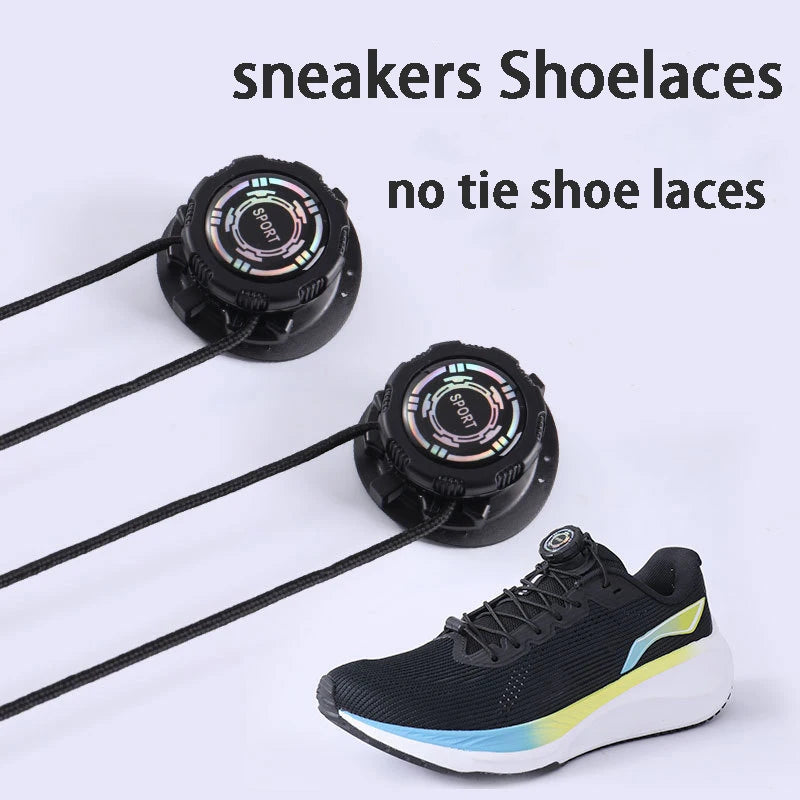 6pcs Set/1 Pair No-Tie Shoe Locks - Rotating Buckles for Sports and Outdoor Shoes - Unisex Quick-Adjust Design - Pre-Installed