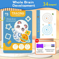 34-Page Reusable Children's Practice Book Set with Erasable Pen - Early Learning of Writing and Drawing Skills, Educational Books for Pen Control Training, Innovative Learning - Perfect Choice for Christmas and Birthday Gifts