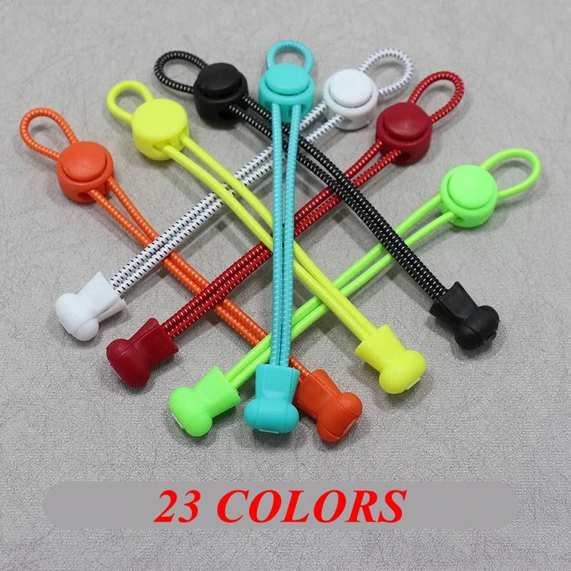 1pair Lazy Laces Sneaker ShoeLaces Elastic Shoe Laces  Shoe accessories lacets Shoestrings Running/Jogging/Triathlone