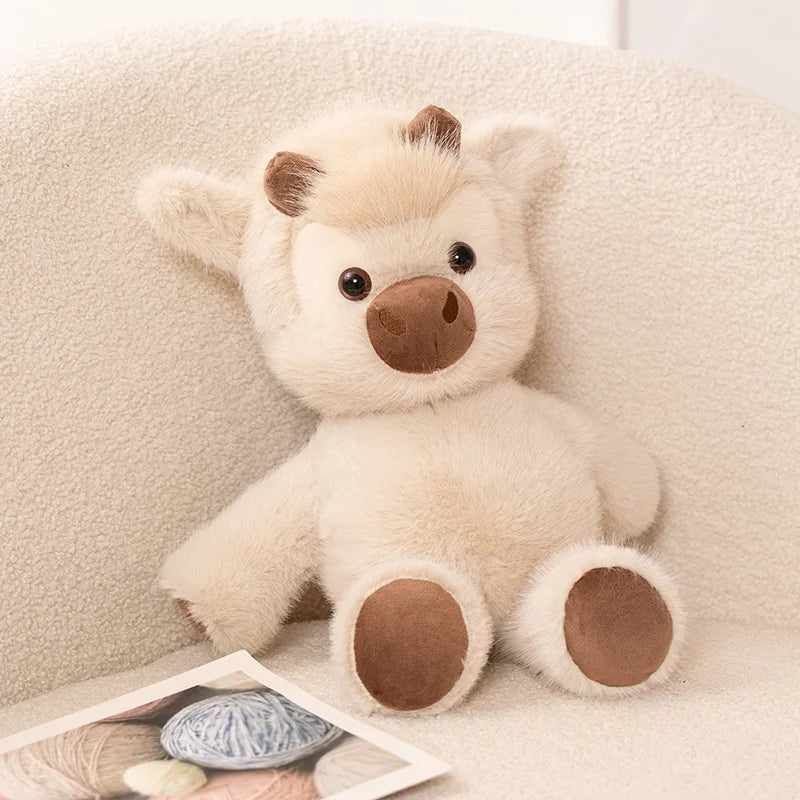 Creative Run Fast Series Plush Toys Cartoon Stuffed Animal Soft Cute West Highland calf Babys Appease Doll Pendat for Kid Gifts