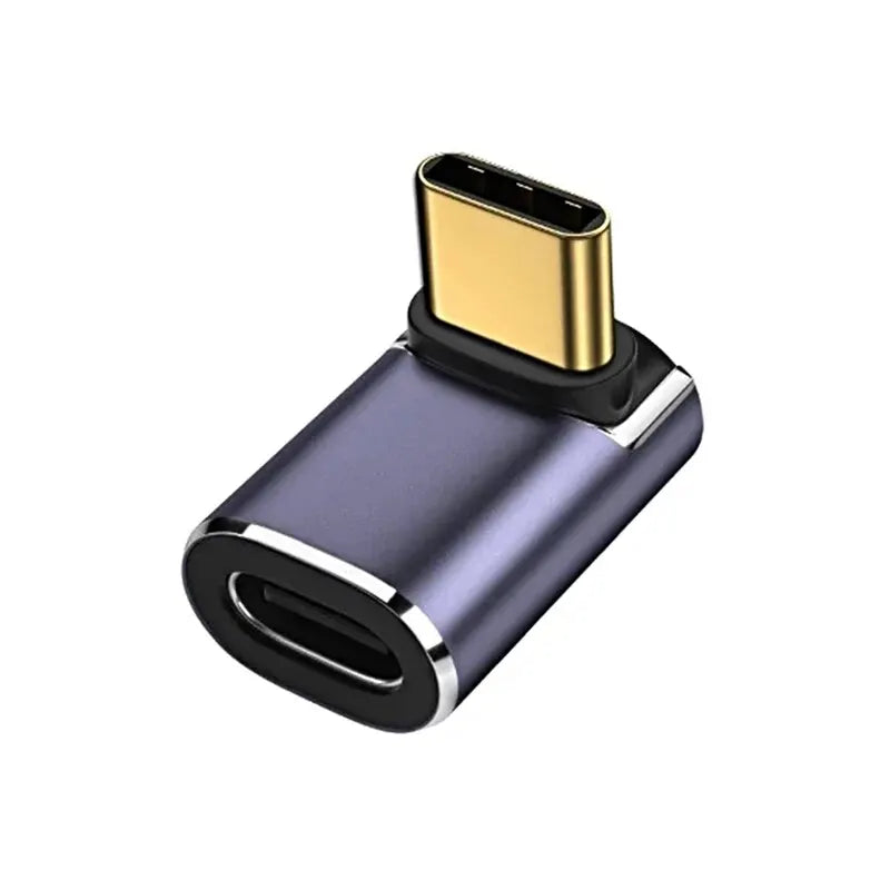 USB4.0 40Gbps OTG type C 90 degree Adapter 100W 5A USB C to Type C Fast Charging Converter USB C Data Adapter For Macbook 8K60HZ