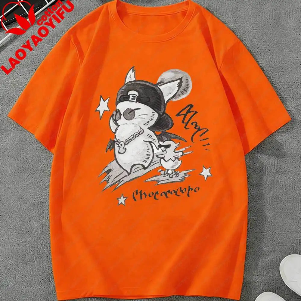 FFXIV Moogle Neotunic Fantasy 14 Shirt Graphic T Shirts Y2k Top Oversized T Shirt Funny Outdoors High Quality Cotton Short-sleev