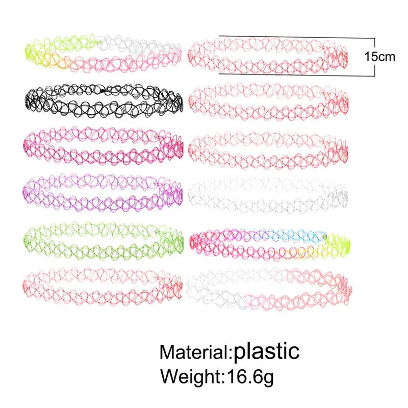 New Collares Vintage Stretch Tattoo Choker Necklaces For Women Girl Charm Gothic Elastic Necklace Female Wedding Gift