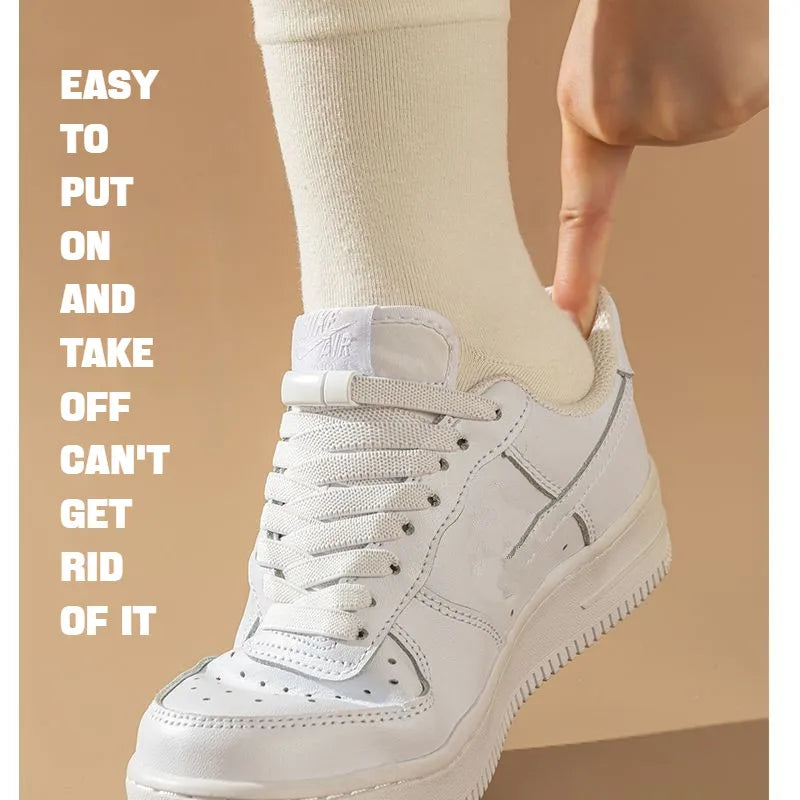 Elastic Laces Sneakers Boots Magnetic Lock Shoelaces without ties Flat No Tie Shoelace Rubber Bands for Shoes Accessories 1Pair