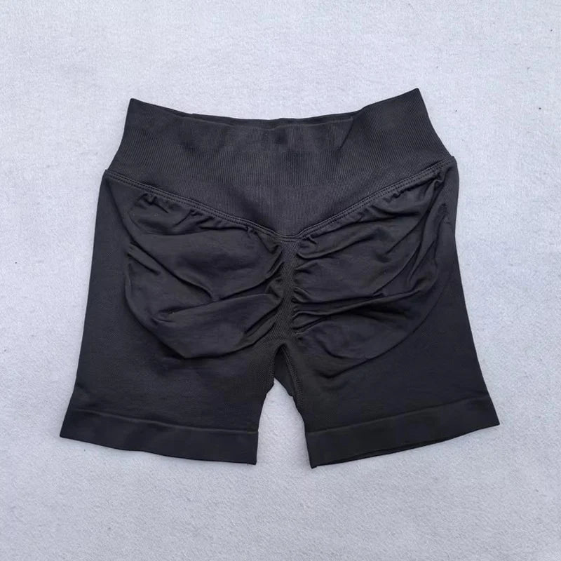 Women Fitness Workout Shorts Yoga High Waist Lift Butt Fitness Shorts Gym Running Sportswear Women Push Up Gym Leggings