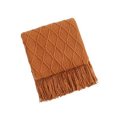 Luxury Fringed Knit Throw