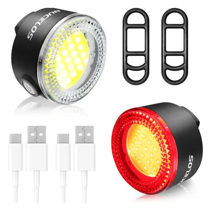 BUCKLOS Bicycle COB Light Set USB Charging High Visibility Taillight 500lm MTB Road Bike Light Lamp Cycling Accessories