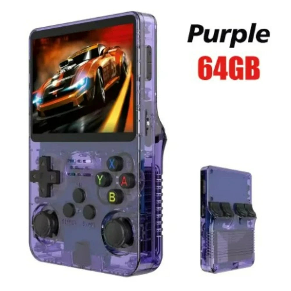 R36S Handheld Game Console 3.5Inch IPS Screen 64G Classic Retro Games Consoles  Portable Pocket Video Game Player