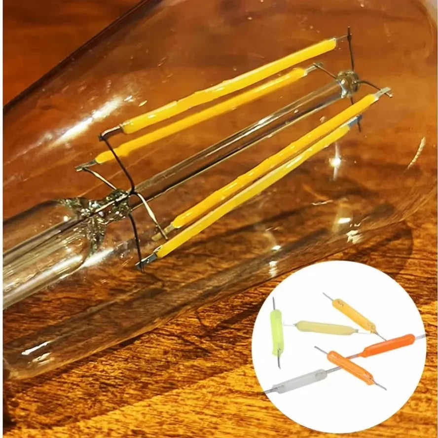 10PCS Multicolour COB LED Filament 3V Edison Bulb Lamp Parts Incandescent Light Diodes Accessories Holiday Lighting Decoration