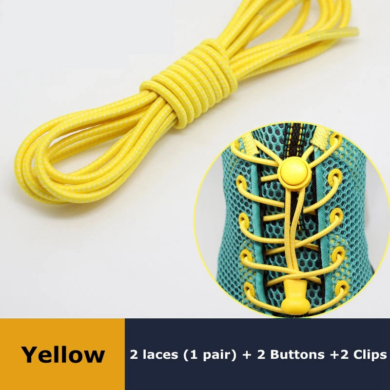 1pair Lazy Laces Sneaker ShoeLaces Elastic Shoe Laces  Shoe accessories lacets Shoestrings Running/Jogging/Triathlone