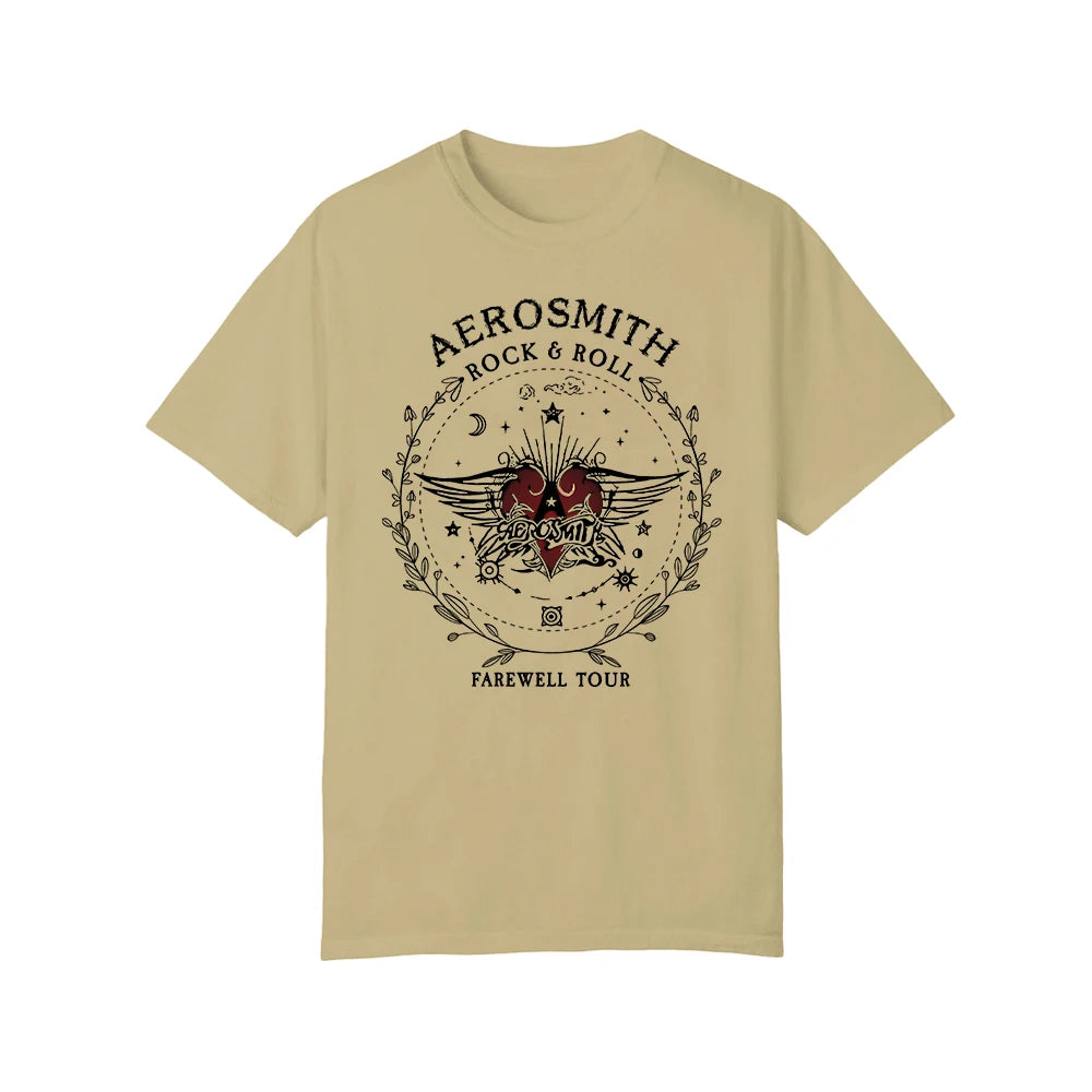 Women Vintage Dark Academic Short Sleeve Shirt Aerosmith Farewell Tour Hard Rock T Shirt Fantasy Apparel Y2K Top Streetwear