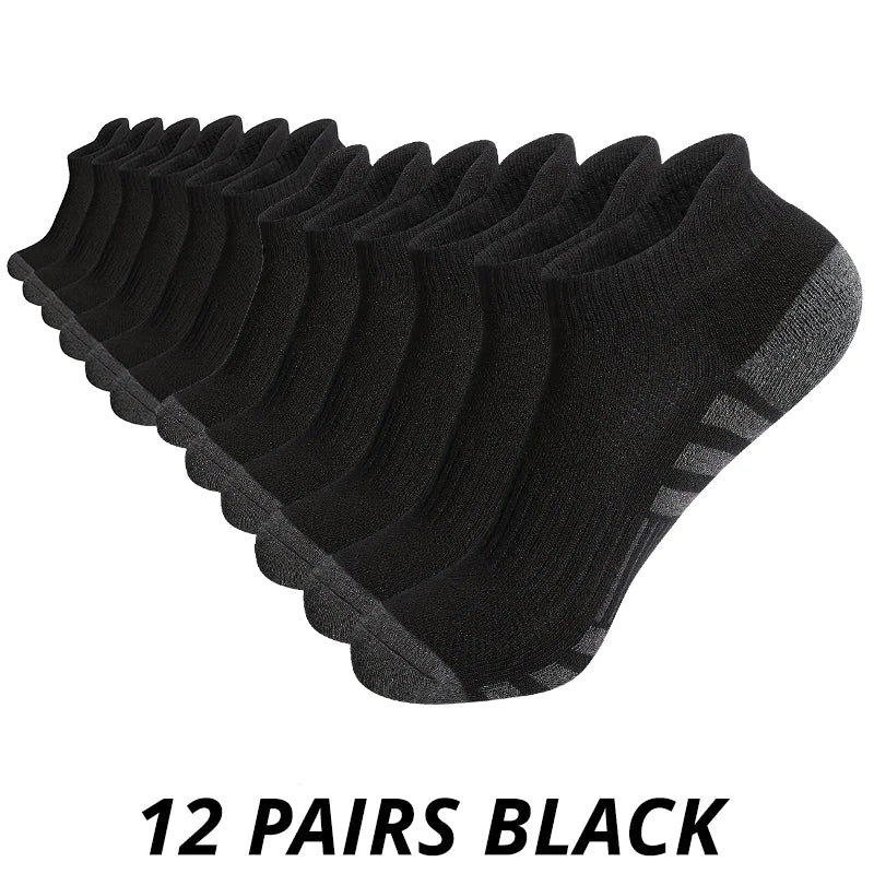 6/12 Pairs Men's Outdoor Gym Socks High Quality Comfortable Soft Ground-Gripping Football Large Size New Style