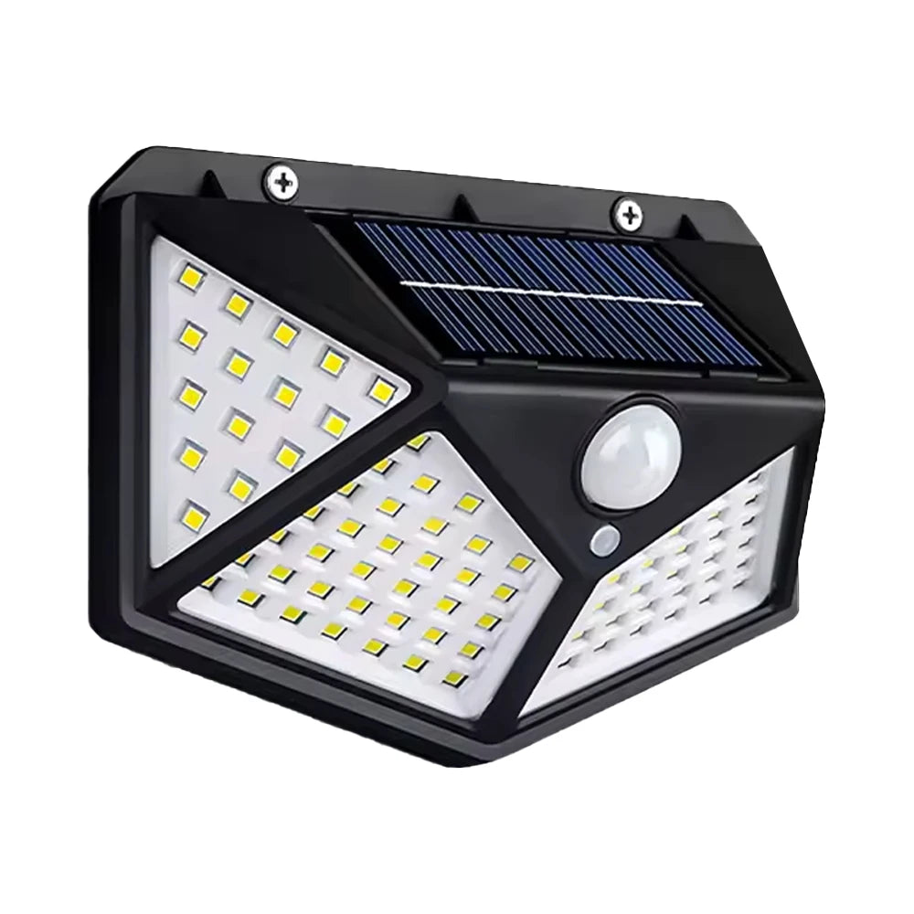 Outdoor Solar Patio Wall Light, Garden Home Wall Decor 100 LED Exterior Wall Light