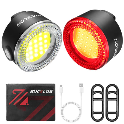 BUCKLOS Bicycle COB Light Set USB Charging High Visibility Taillight 500lm MTB Road Bike Light Lamp Cycling Accessories