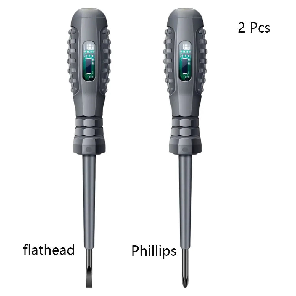 Multifunctional Electrician Test Screwdriver AC Non-contact Induction Test Pen Voltage Tester 70-600V Red Green Induction Lights