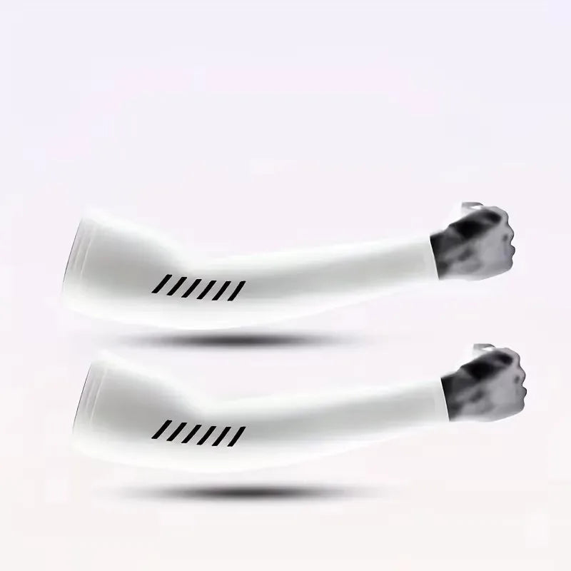 Sunscreen ice sleeves for men, ice silk gloves for summer, thin design, UV protection, driving and cycling, outdoor arm covers