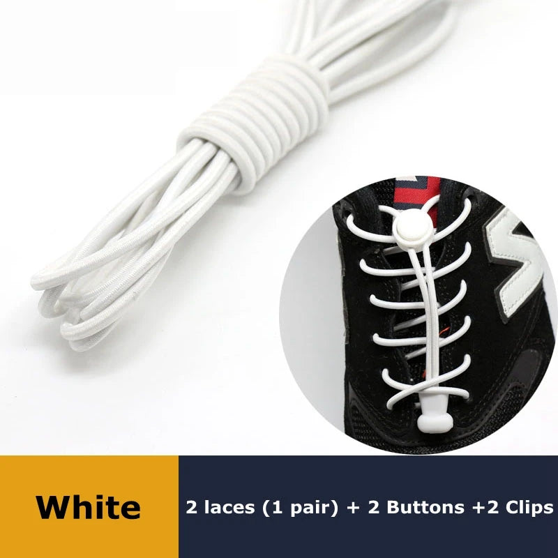1pair Lazy Laces Sneaker ShoeLaces Elastic Shoe Laces  Shoe accessories lacets Shoestrings Running/Jogging/Triathlone