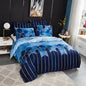 Elegant Geometric Microfiber Bed Set