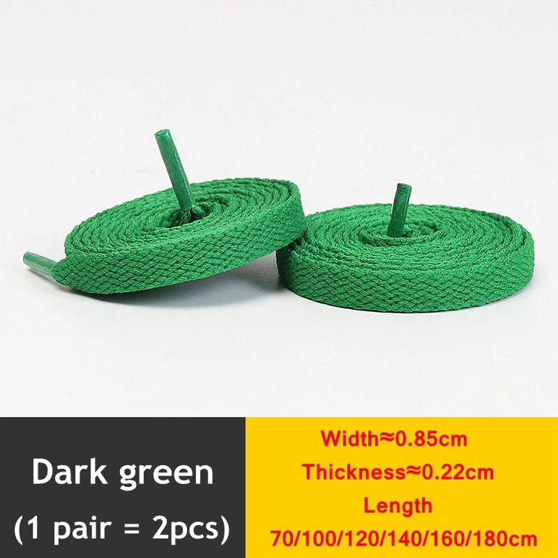 1Pair Flat Shoelaces Classic Quality Rope Laces Solid Casual Sneakers Shoelace Shoe Accessories 100/120/140/160/180CM