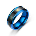 Smart Stainless Steel Sensor Body Temperature Ring for Couples Multifunctional Display Real-time Temperature Measuring Ring