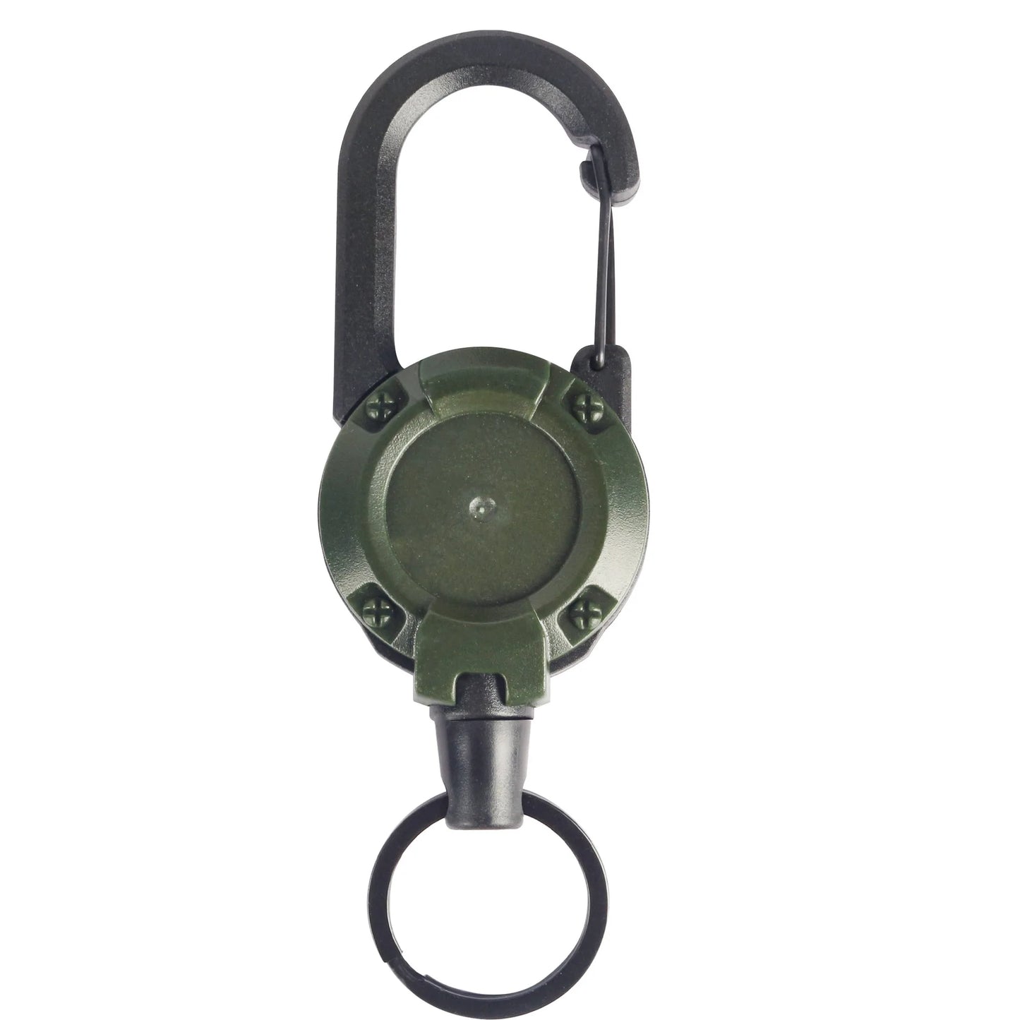 1/5Pcs Retractable Heavy Duty Carabiner Keychain Steel Wire Rope Spring Buckle Pull Reel Anti-theft Outdoor Sporty Key Ring Tool