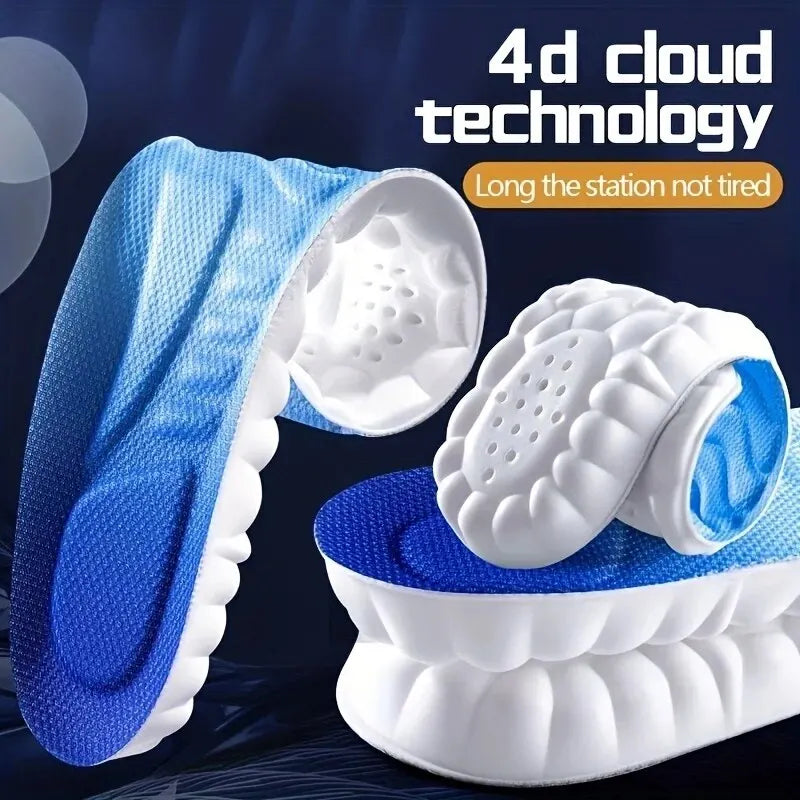 Unisex Arch Support Insoles Cushioned Sports Insoles Breathable Moisture-Wicking Insole 1Pair