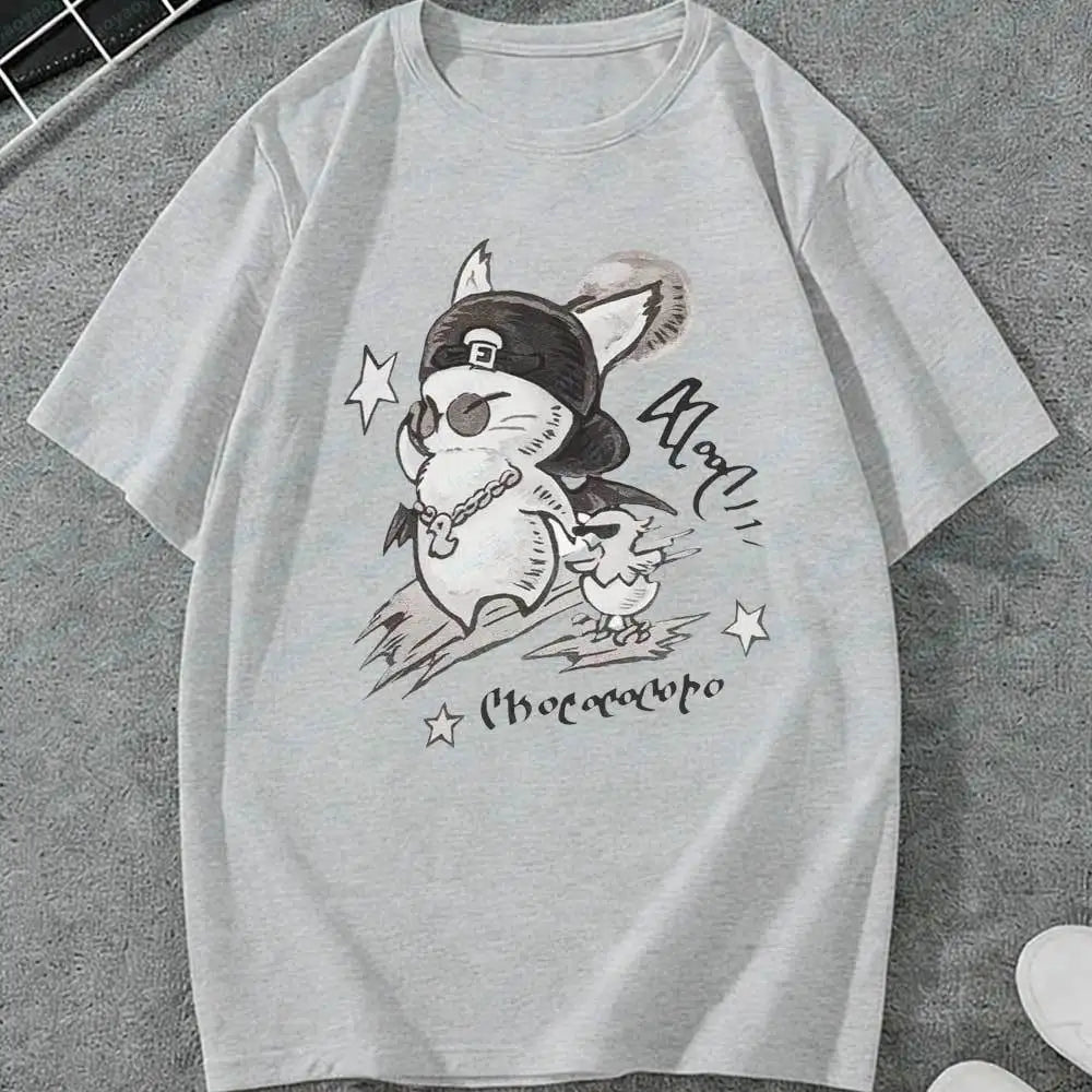 FFXIV Moogle Neotunic Fantasy 14 Shirt Graphic T Shirts Y2k Top Oversized T Shirt Funny Outdoors High Quality Cotton Short-sleev