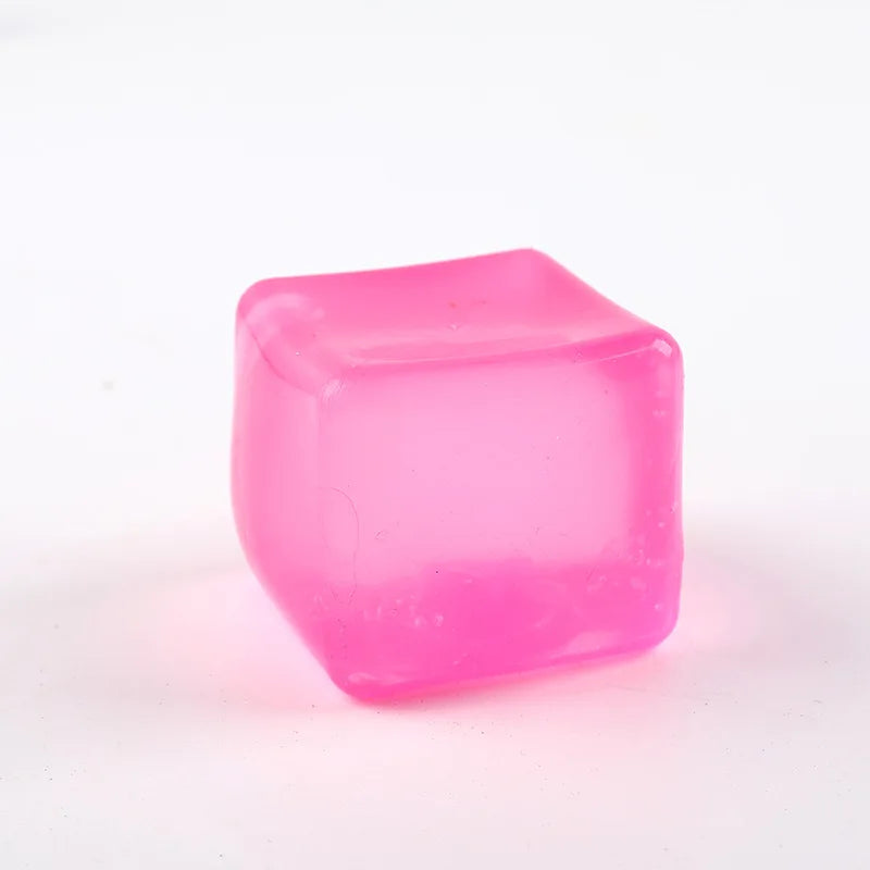 Slow Rebound Maltose Ice Cube Squishy Tol Transparent Solid Ice Cube Fidget Toy Soft Stress Relief Squeeze Decompression Toy
