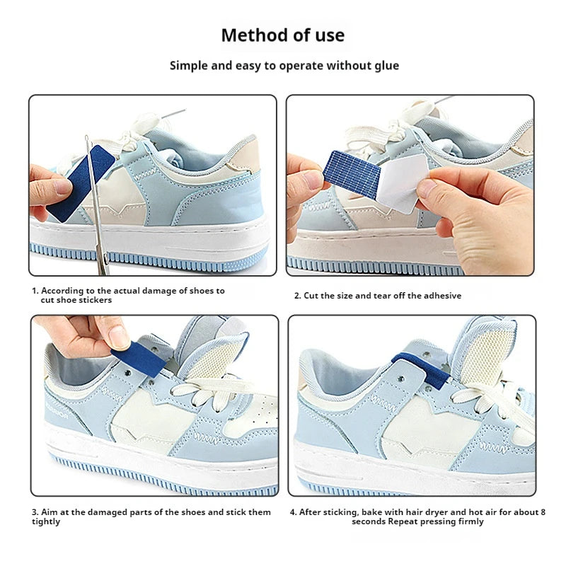 6pcs Sports Shoe Patches Shoes Damaged Side Edges Inner lining Sticker Shoe Heel Wear Repair Patch Foot Care products