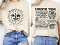 Fourth Wing Tshirt Dragon Rider Tshirt Basgiath War College Shirt The Empyrean Series Violet Sorrengail Fantasy Book