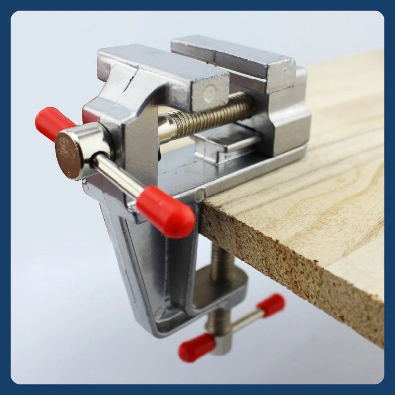 Small Jewelers Hobby  Clamp On Table Flat Pliers Tool Vice Bench Vise Muliti-Funcational 3.5&quot Aluminum Miniature