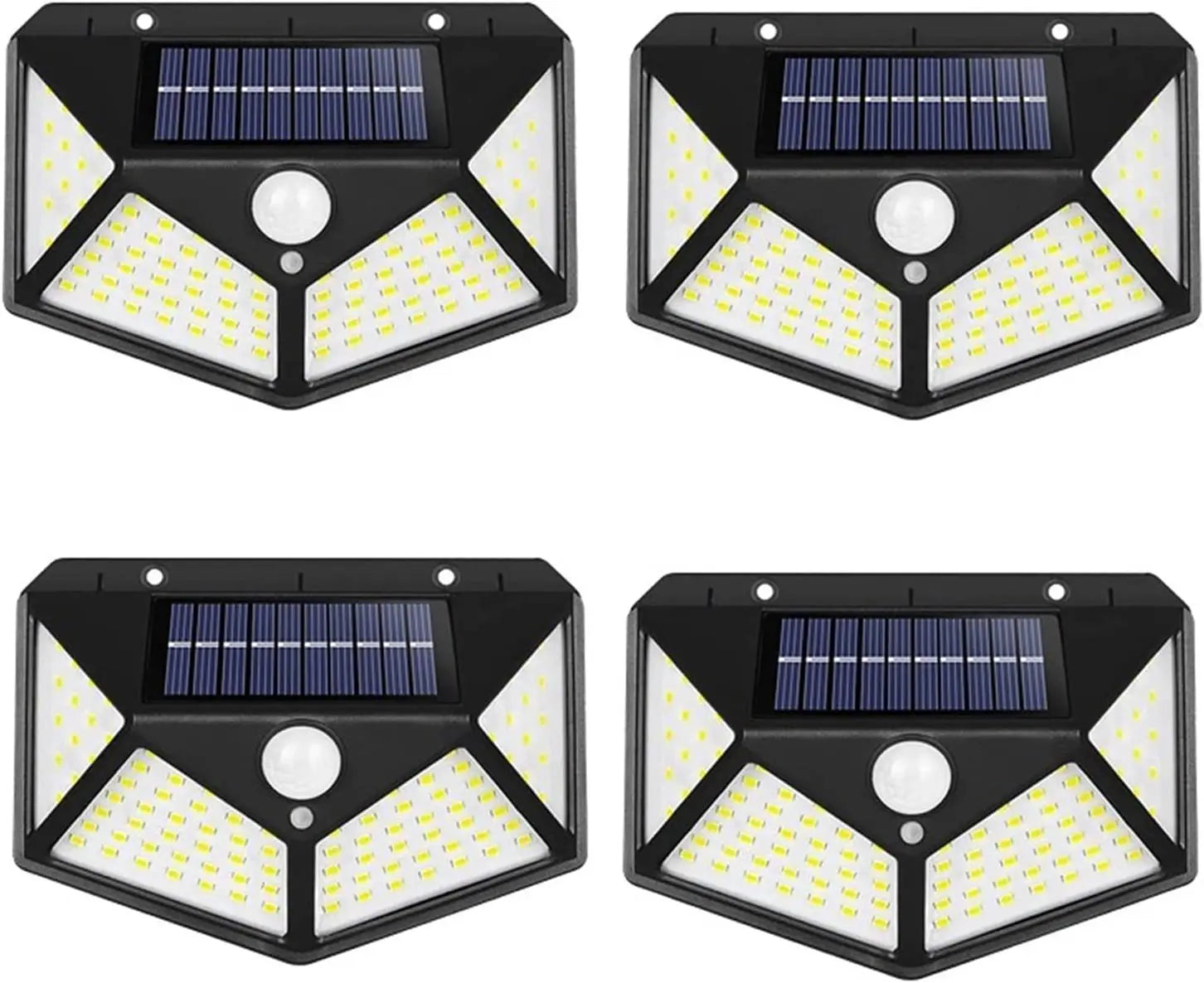 Outdoor Solar Patio Wall Light, Garden Home Wall Decor 100 LED Exterior Wall Light