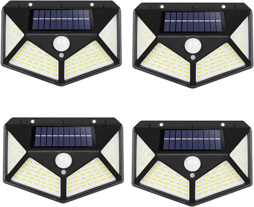 Outdoor Solar Patio Wall Light, Garden Home Wall Decor 100 LED Exterior Wall Light