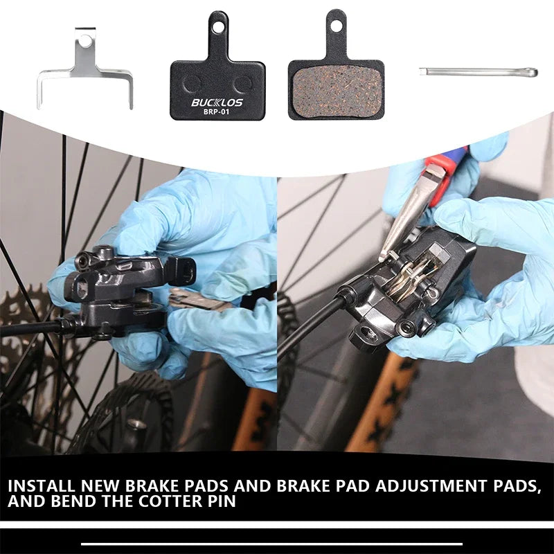 BUCKLOS Semi-Metal Brake Pads Mountain Bike Hydraulic Disc Brake Pads for SHIMANO B01S B05S MTB Road Bicycle Cycling Brake Part