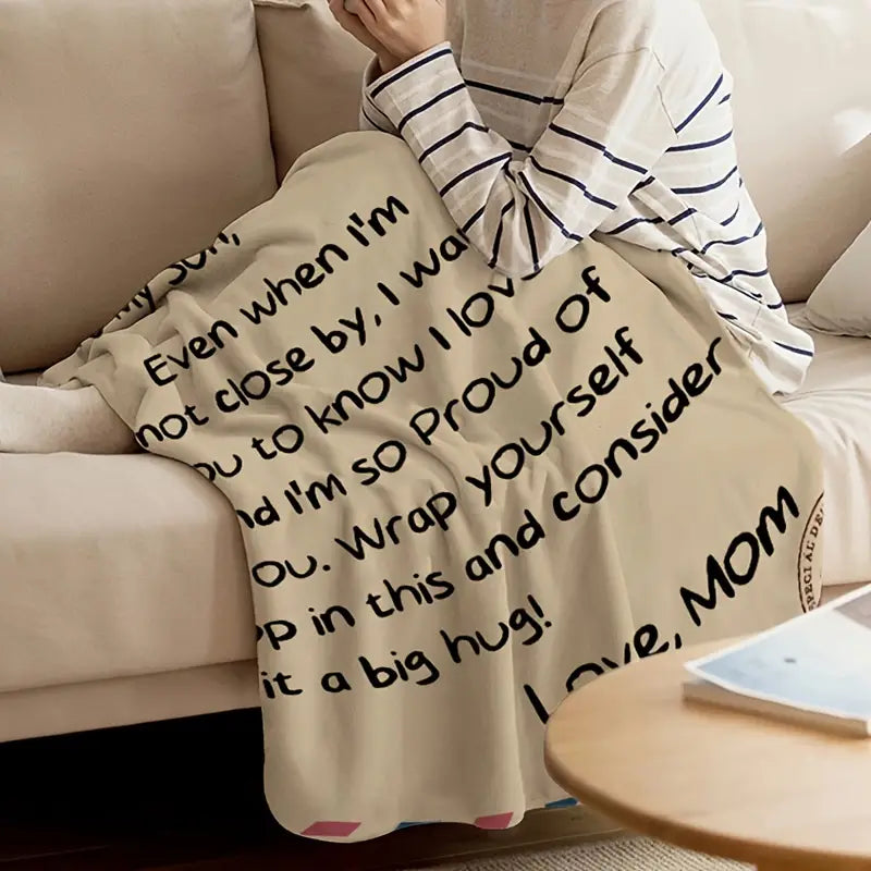 Cozy Son's Letter Fleece Blanket