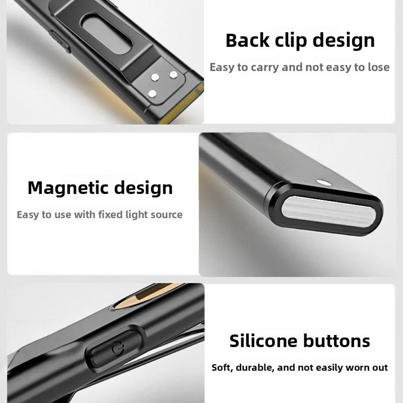 Portable Rechargeable Mini LED Keychain Flashlight 800LM Magnetic Pocket Torch Light for Work, Camping, Emergency, Car Use
