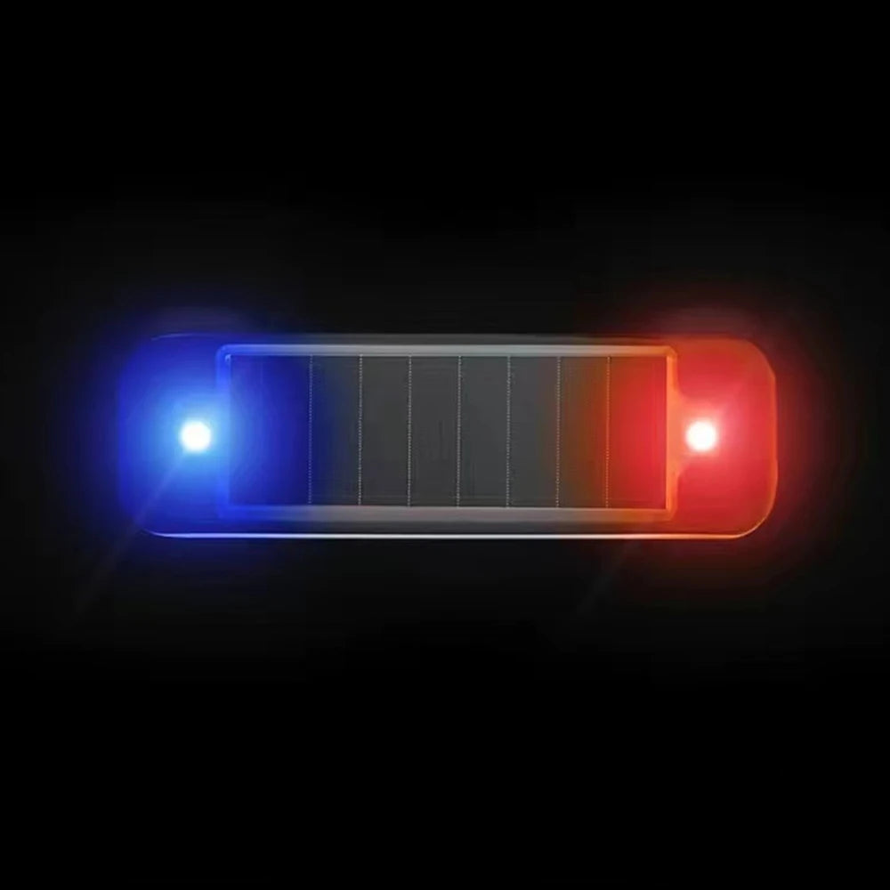 Mini LED Solar Power Car Warning Light Night Security Simulated Alarm Wireless Anti-Theft Caution Lamp Flashing Dummy Alarm Lamp