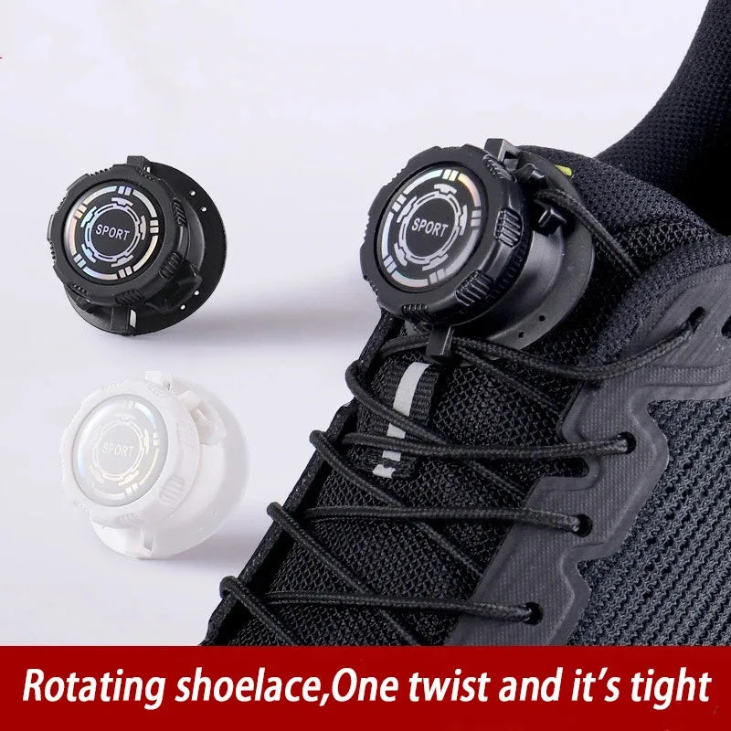 6pcs Set/1 Pair No-Tie Shoe Locks - Rotating Buckles for Sports and Outdoor Shoes - Unisex Quick-Adjust Design - Pre-Installed
