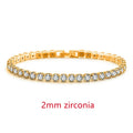 Fashion Zirconia Tennis Bracelet For Women Crystal Charm Designer Tennis Thin Chain Bracelet On Hand Wedding Jewelry