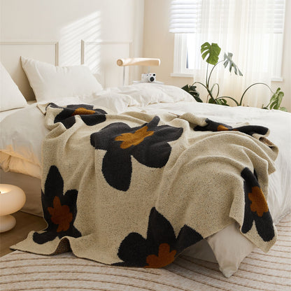 Nordic Floral Velvet Soft Throw