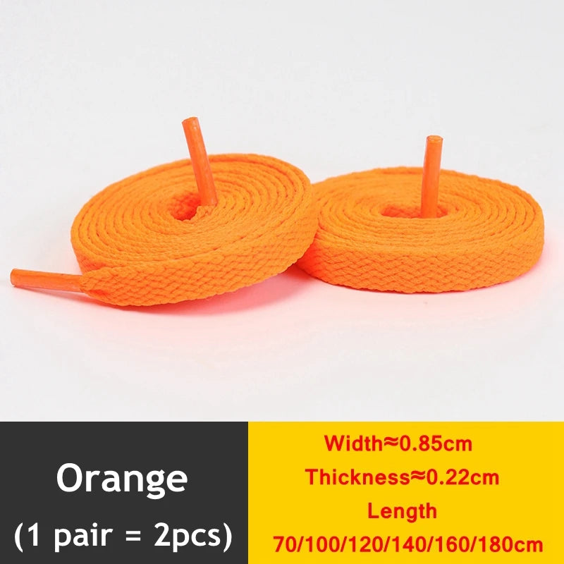 1Pair Flat Shoelaces Classic Quality Rope Laces Solid Casual Sneakers Shoelace Shoe Accessories 100/120/140/160/180CM